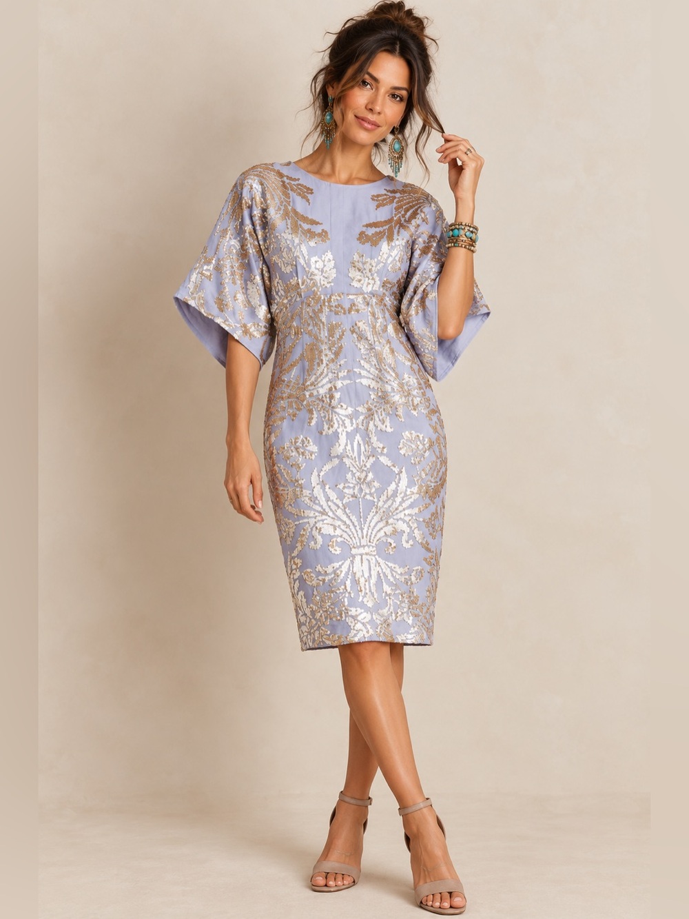 Pankaj & Nidhi Ainkia Kimono Dress